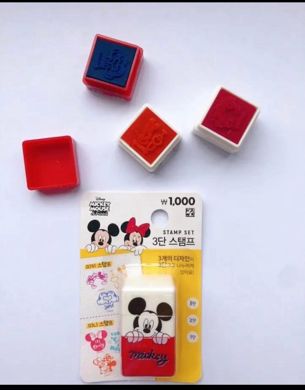 Mickey Mouse Stamp Set (3 in 1 stamps)