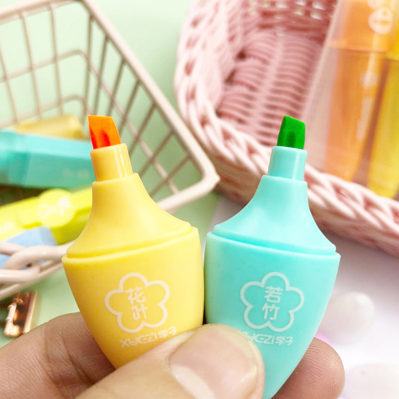 Mini Graffiti Eye Shaped Highlighter 6 Pcs