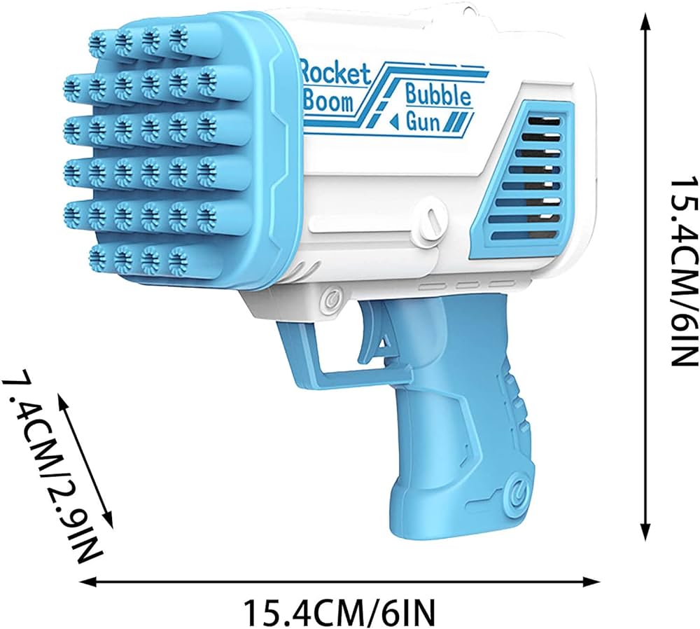 Bubble Gun for Kids,Bubble Machine 32 Holes Bubble Maker,Electric Bubble Gun Toy,Automatic Bubble Machine,Bubble Bazooka Gun For Wedding Garden Halloween Party Outdoor Toys