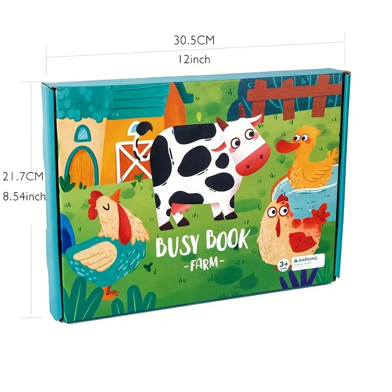 Engage Your Child's Imagination With This Montessori Busy Book Set - Busy Book Farm Themed Learning Toys!