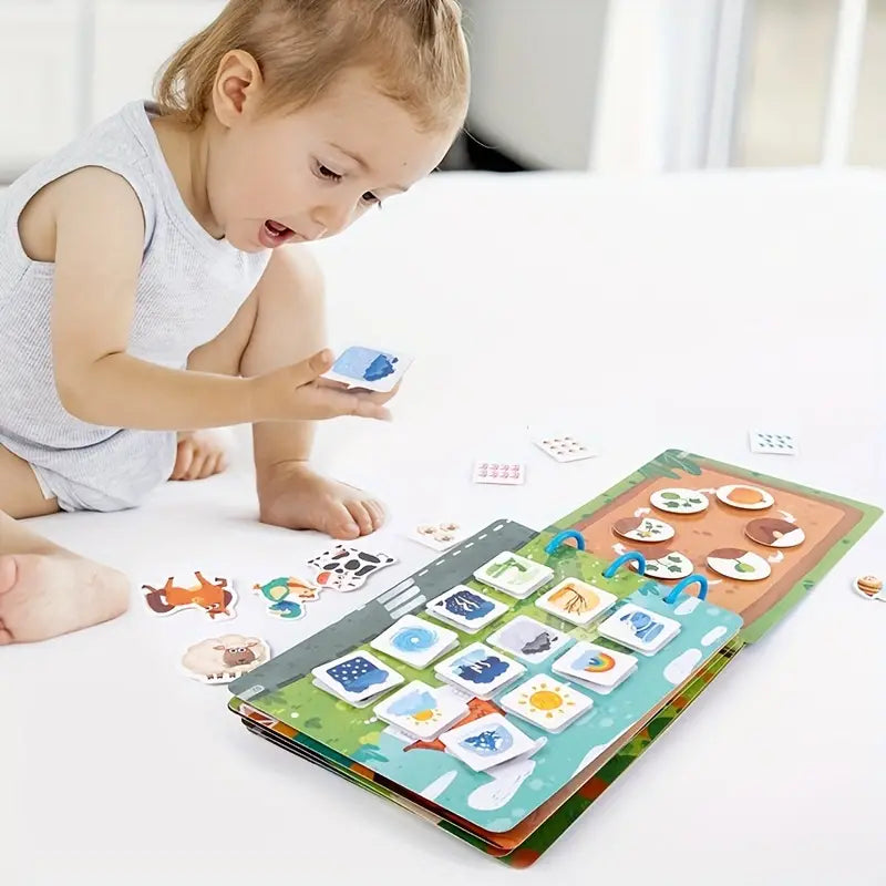 Engage Your Child's Imagination With This Montessori Busy Book Set - Busy Book Farm Themed Learning Toys!